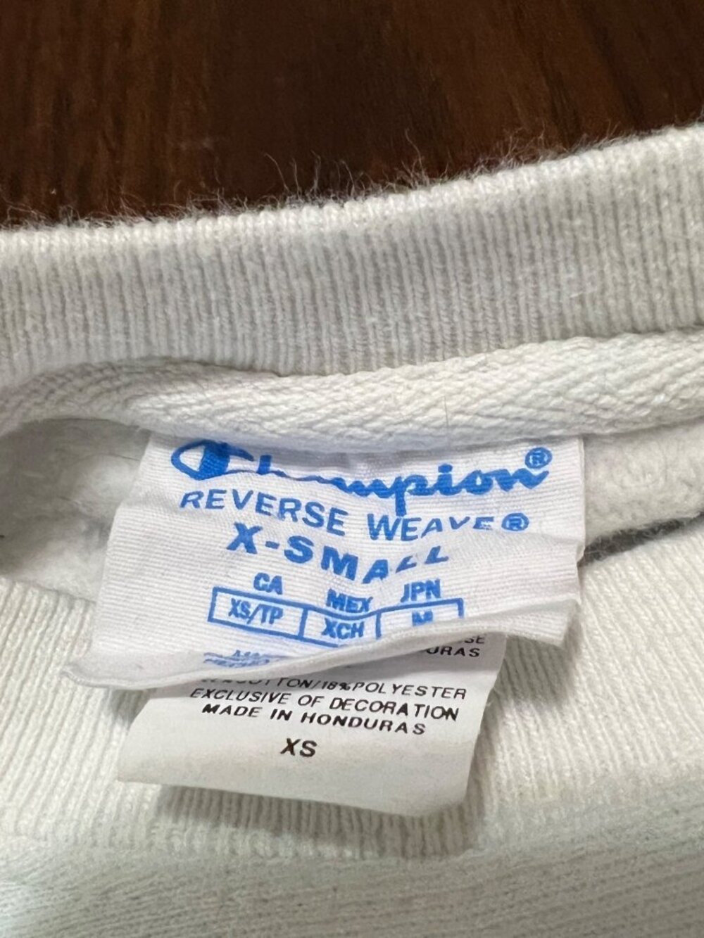 Champion Reverse Weave Sweatshirt Crewneck White Spirit Jersey Classic Unisex XS - Picture 4 of 6